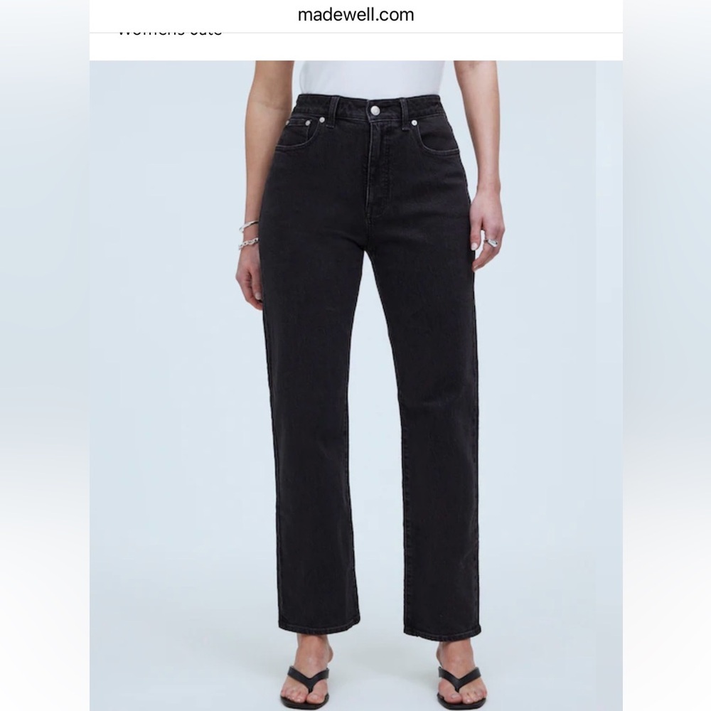 Madewell The Curvy '90s Straight Jean - Belmere Wash (Charcoal)